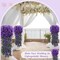10 Pack 10 Pack Artificial Hanging Flowers Garland Arch Flowers for Wedding Ceremony Wall Home Floral Party Garden Outdoor Decoration (Purple)